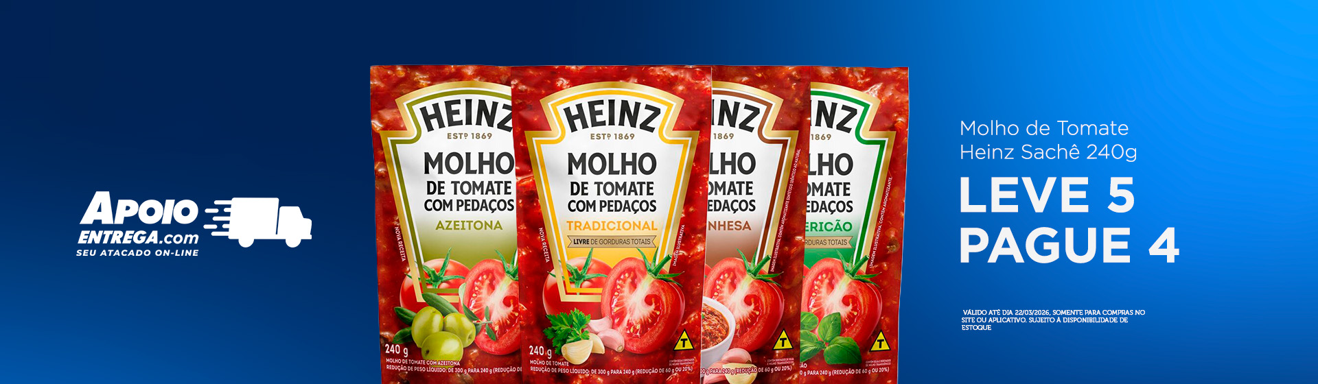 Molho de Tomate Heinz Sachê 240g 22/3